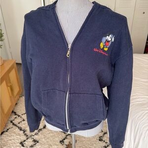 Disney World Mickey Mouse Navy Zip-Up Hoodie